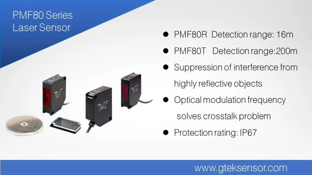 Pmf80RF Mirror Reflector Plate Optical Sensor for Crane Door Systems